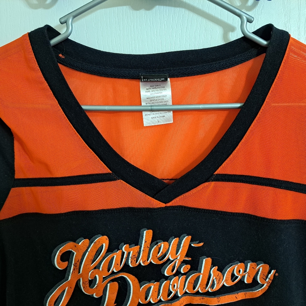 Harley Davidson Mesh Yoke T-shirt Size Large - Picture 3 of 6